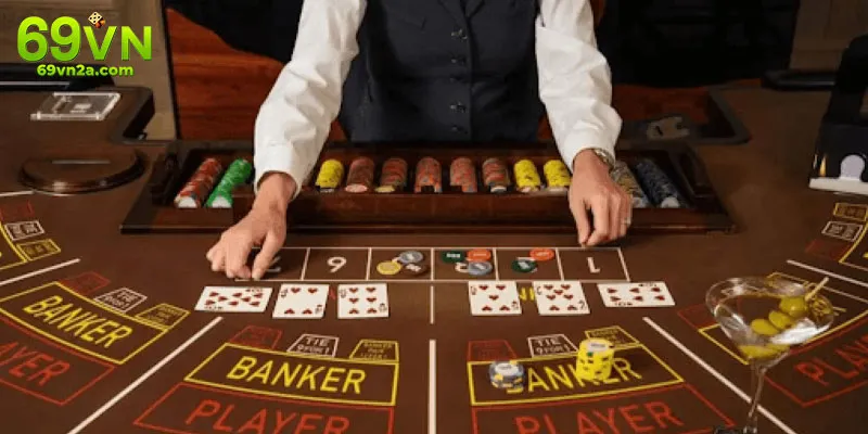 Bàn chơi baccarat trực tuyến giữa Banker và Player