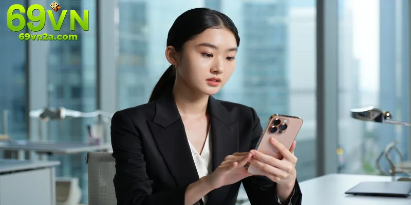 Màn hình đặt cược trực tiếp trên app 69VN dễ thao tác